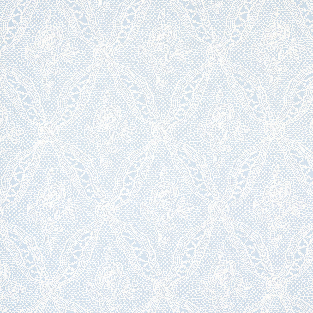 Cosette Lace wallpaper in cornflower color - pattern number 5014722 - by Schumacher in the New Old Fashioned collection
