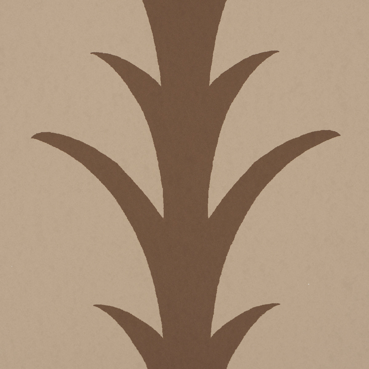 Acanthus Stripe Wallpaper in brown on beige color - pattern number 5014774 - by Schumacher in the Atelier Paris collection