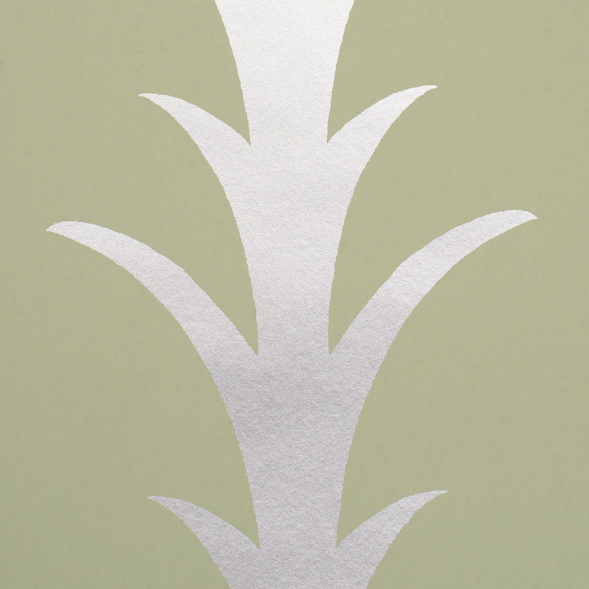 Acanthus Stripe Wallpaper in metallic on sage color - pattern number 5014776 - by Schumacher in the Atelier Paris collection