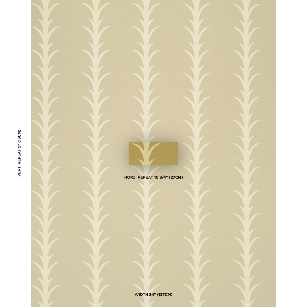 Acanthus Stripe Wallpaper in anis on chartreuse color - pattern number 5014777 - by Schumacher in the Atelier Paris collection