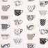 Onies Teacups fabric in ink color - pattern number 5014780 - by Schumacher in the New Old Fashioned collection