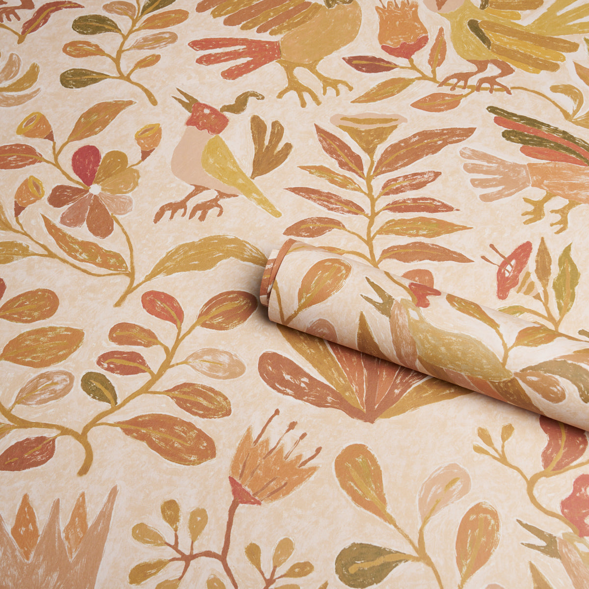 Canopy Wallpaper in spice color - pattern number 5014833 - by Schumacher in the Perennial Favorites collection