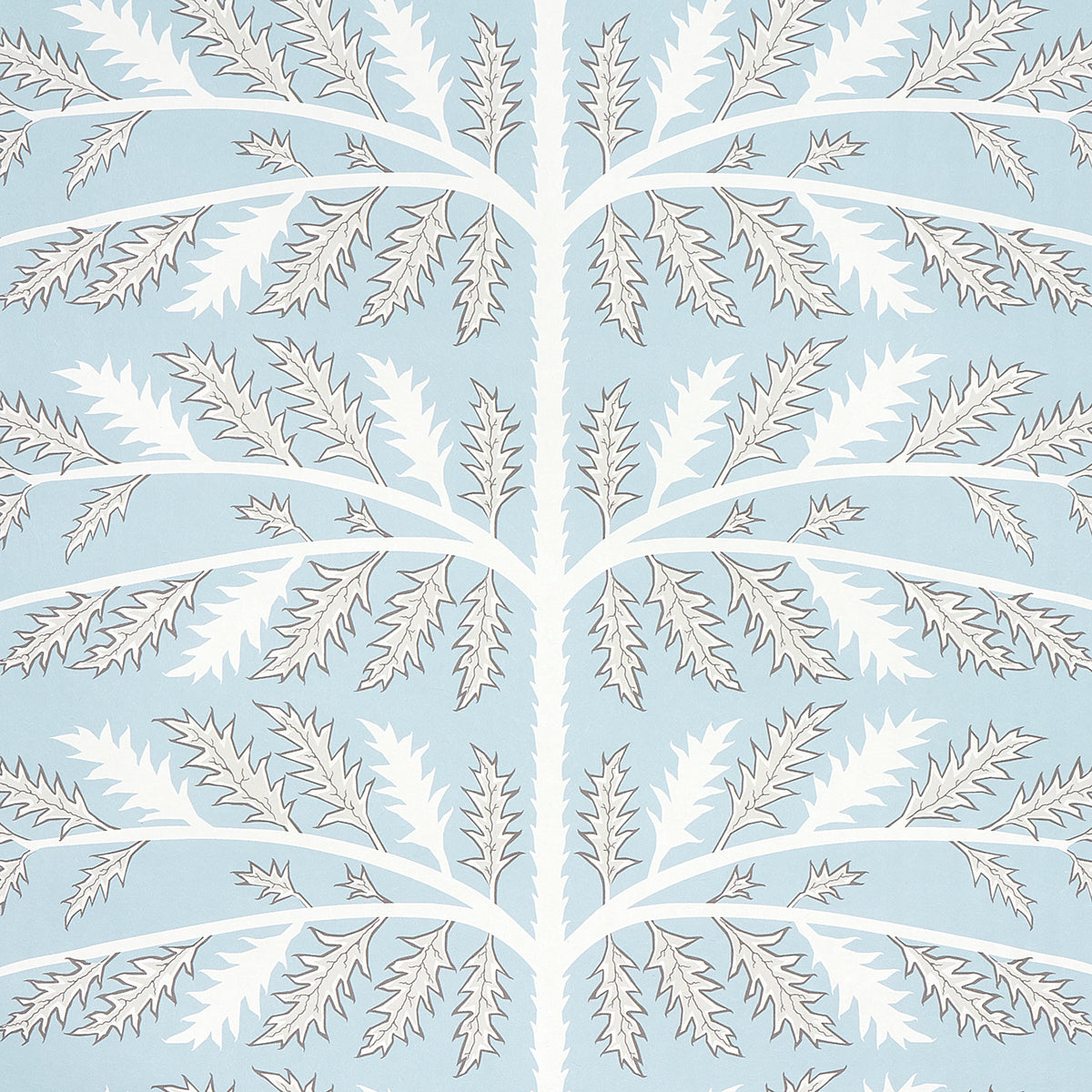 Thistle wallpaper in mineral color - pattern number 5014950 - by Schumacher in the Neisha Crosland collection