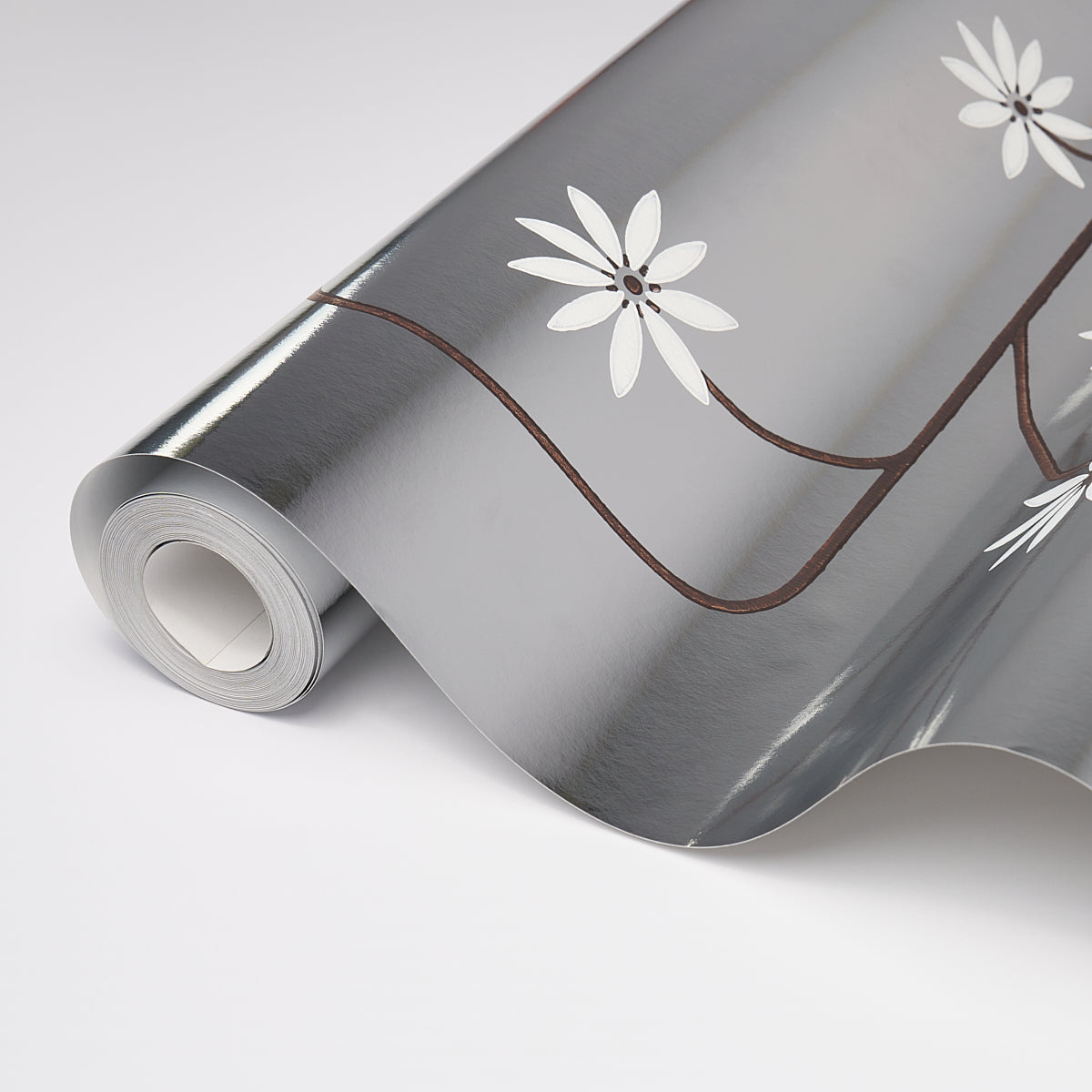 Hollywood Grape wallpaper in aluminum color - pattern number 5015020 - by Schumacher in the Neisha Crosland collection