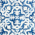 Azulejos wallpaper in azure color - pattern number 5015120 - by Schumacher in the Mary Mcdonald collection