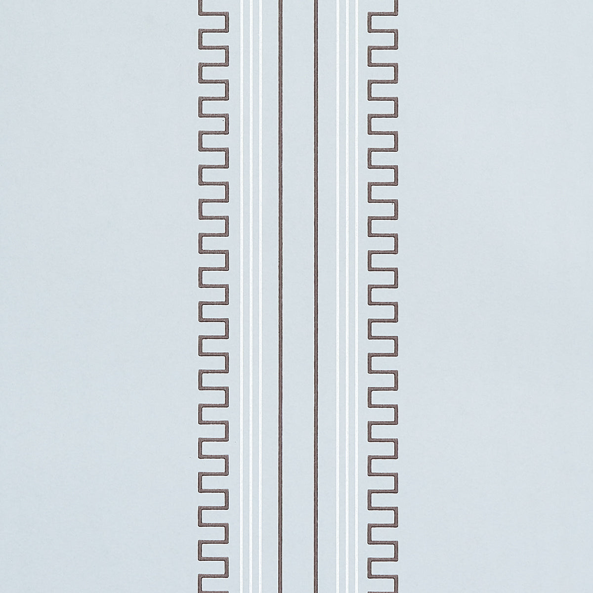 Greco Stripe wallpaper in sky bar old bak color - pattern number 5015140 - by Schumacher in the Mary Mcdonald collection