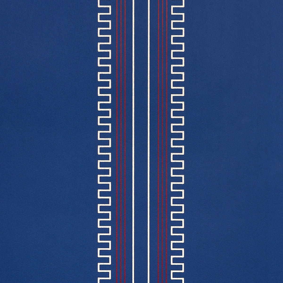 Greco Stripe wallpaper in navy new black color - pattern number 5015141 - by Schumacher in the Mary Mcdonald collection