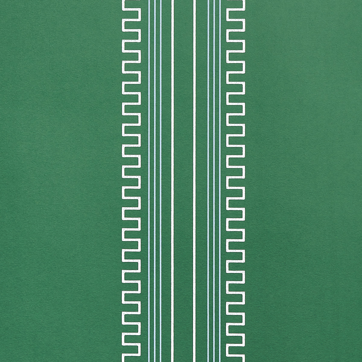 Greco Stripe wallpaper in green new black color - pattern number 5015142 - by Schumacher in the Mary Mcdonald collection
