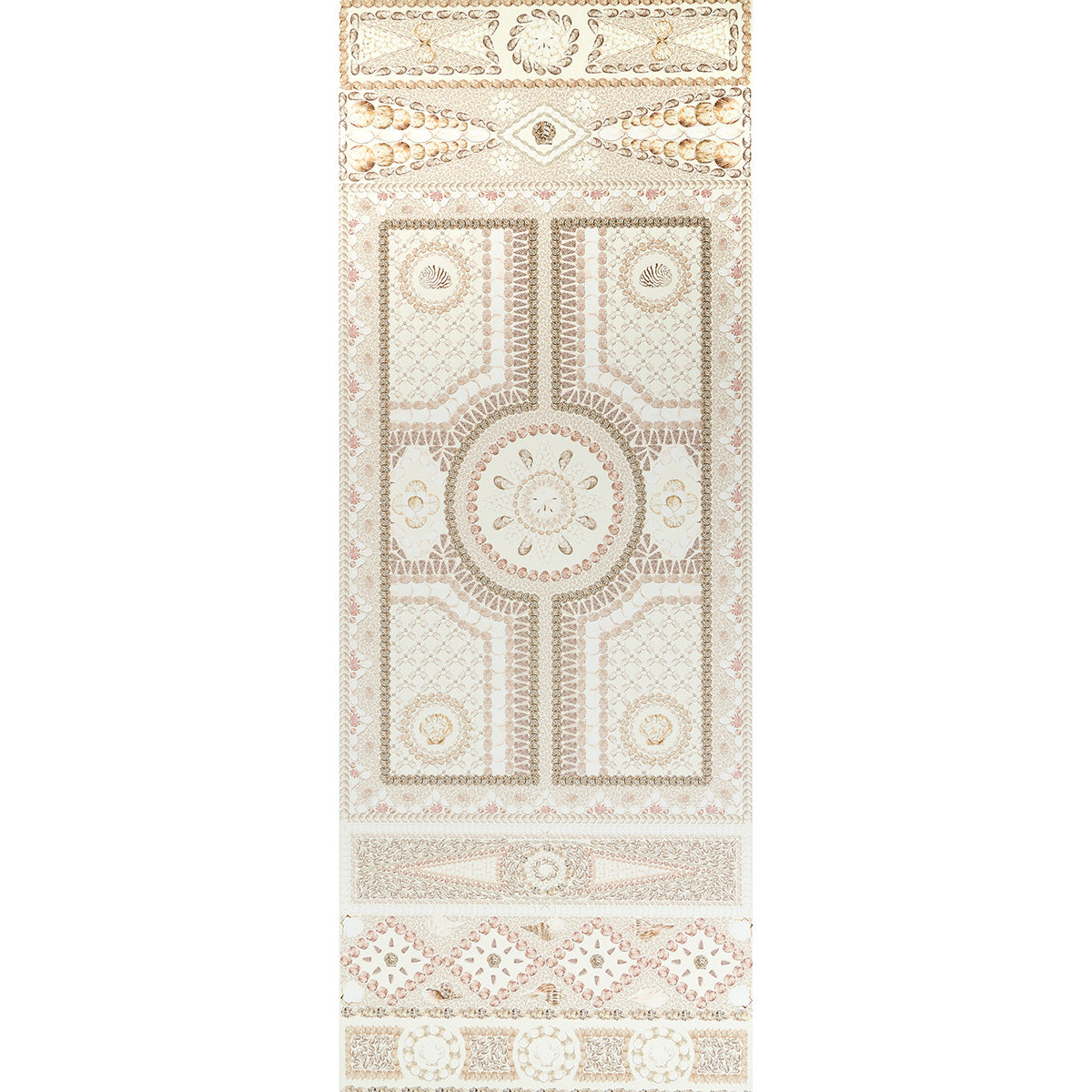Shell Grotto Panel A wallpaper in sand color - pattern number 5015161 - by Schumacher in the Mary Mcdonald collection