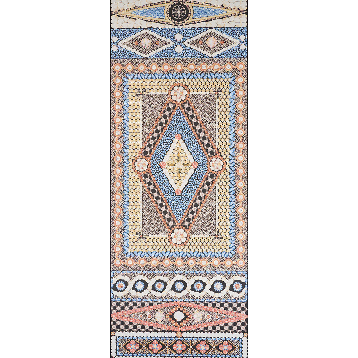 Shell Grotto Panel B wallpaper in onyx multi color - pattern number 5015162 - by Schumacher in the Mary Mcdonald collection
