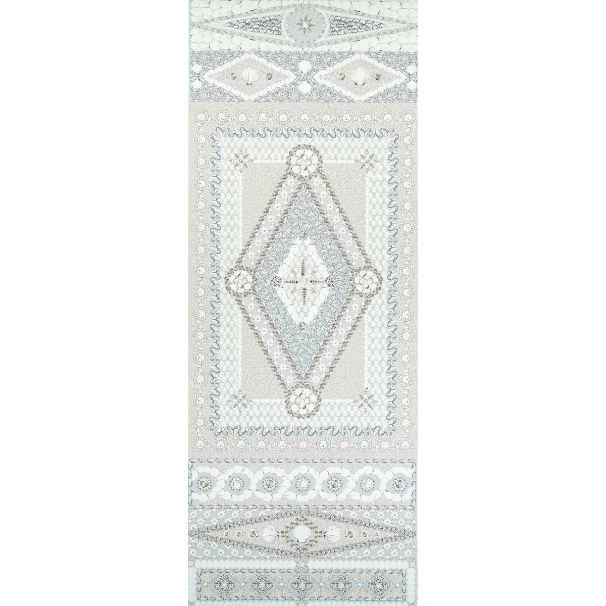 Shell Grotto Panel B wallpaper in seafoam color - pattern number 5015165 - by Schumacher in the Mary Mcdonald collection