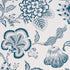 Hothouse Flowers Silhouette wallpaper in peacock on white color - pattern number 5015324 - by Schumacher in the Celerie Kemble collection