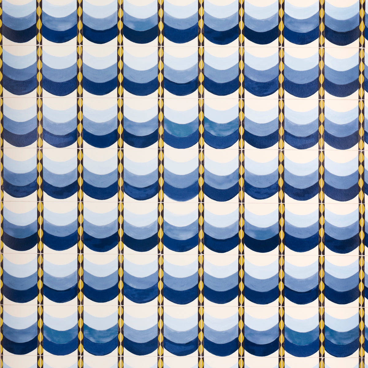 Sintra wallpaper in blue color - pattern number 5015350 - by Schumacher in the Celerie Kemble collection