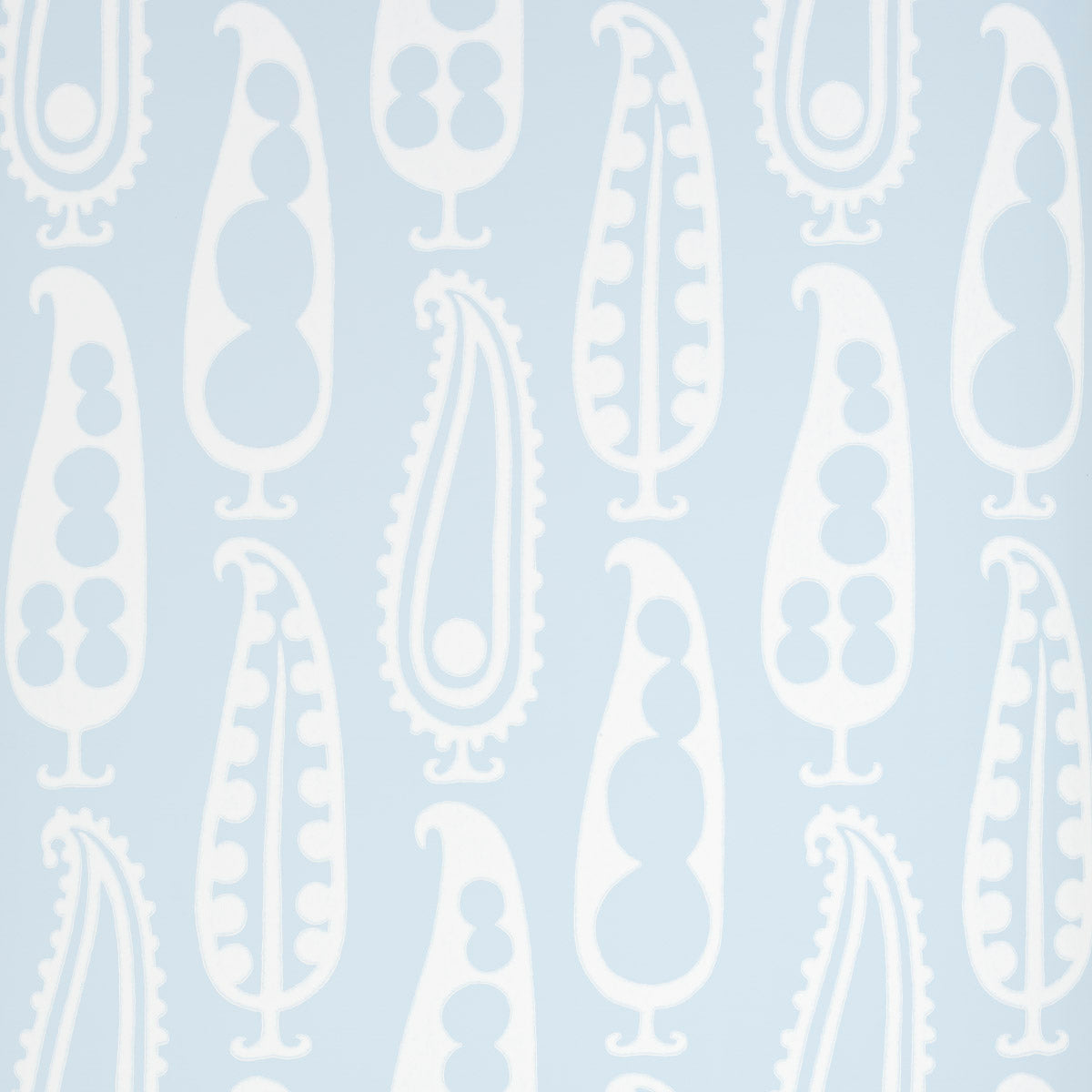 Paisley Peas wallpaper in sky color - pattern number 5015380 - by Schumacher in the Drusus Tabor collection