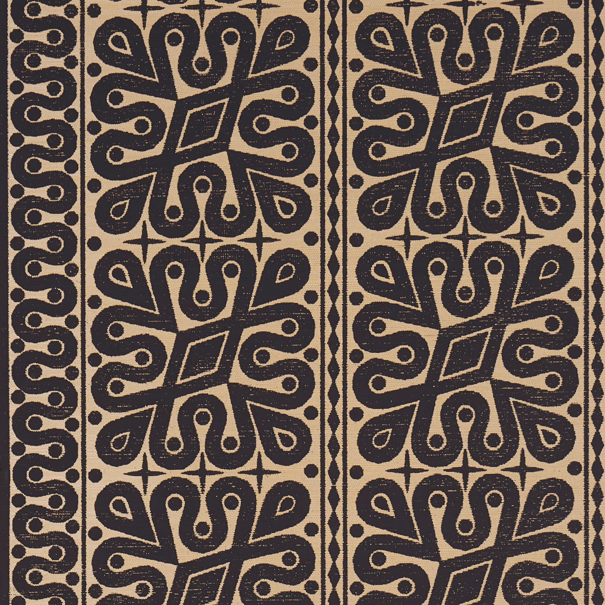Borneo Grasscloth wallpaper in black color - pattern number 5015412 - by Schumacher in the Celerie Kemble collection
