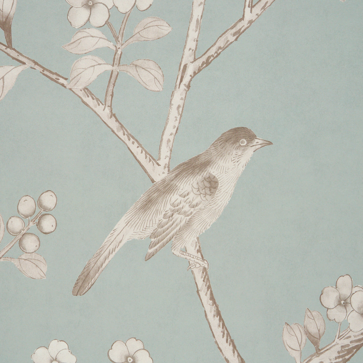 Chinois Palais Panel Wallpaper in Duck Egg color - pattern number 5015441 - by Schumacher in the Panels Collection collection
