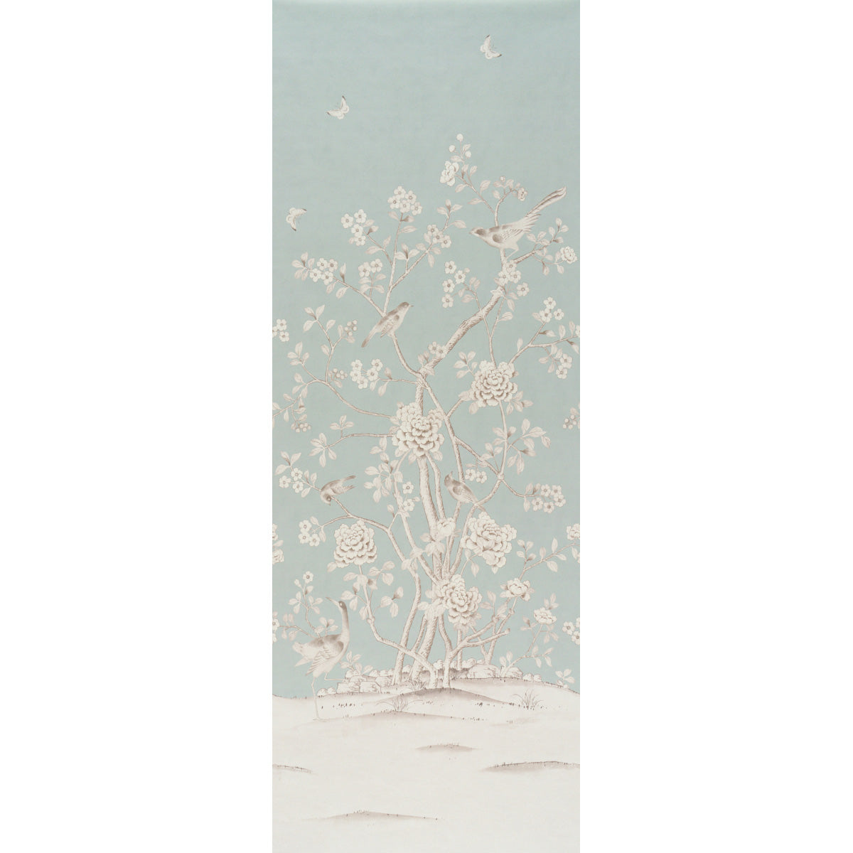 Chinois Palais Panel Wallpaper in Duck Egg color - pattern number 5015441 - by Schumacher in the Panels Collection collection