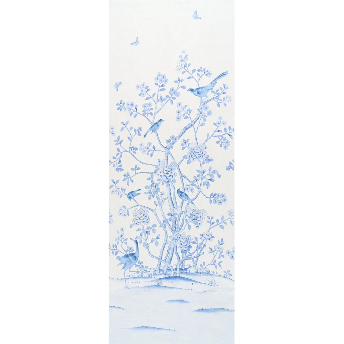 Chinois Palais Panel Wallpaper in Porcelain color - pattern number 5015444 - by Schumacher in the Panels Collection collection