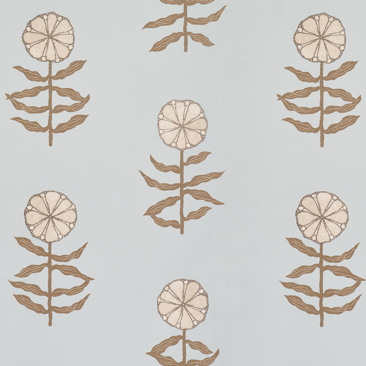 Pretty Petals Wallpaper in sky color - pattern number 5015453 - by Schumacher in the Perennial Favorites collection