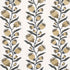 Thistle Vine fabric in black and gold color - pattern number 5015481 - by Schumacher in the Marian Mcevoy collection