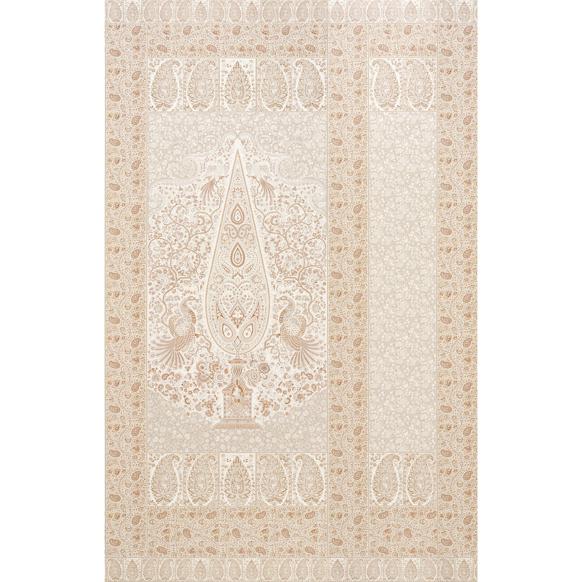 Colmery Paisley Panel Set wallpaper in parchment color - pattern number 5015511 - by Schumacher in the Le Max collection