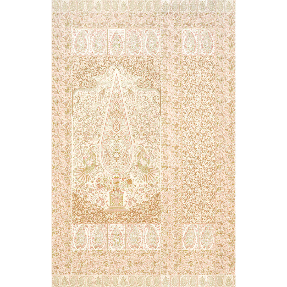 Colmery Paisley Panel Set wallpaper in petale color - pattern number 5015512 - by Schumacher in the Le Max collection