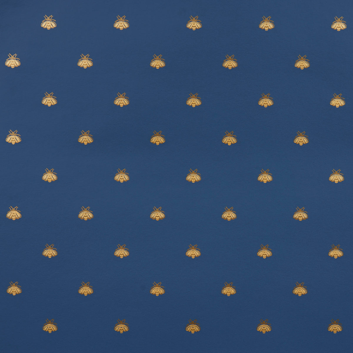 Huberts Bees wallpaper in midnight and gold color - pattern number 5015531 - by Schumacher in the Le Max collection