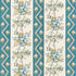 Sylvain Floral Stripe wallpaper in teal color - pattern number 5015540 - by Schumacher in the Le Max collection