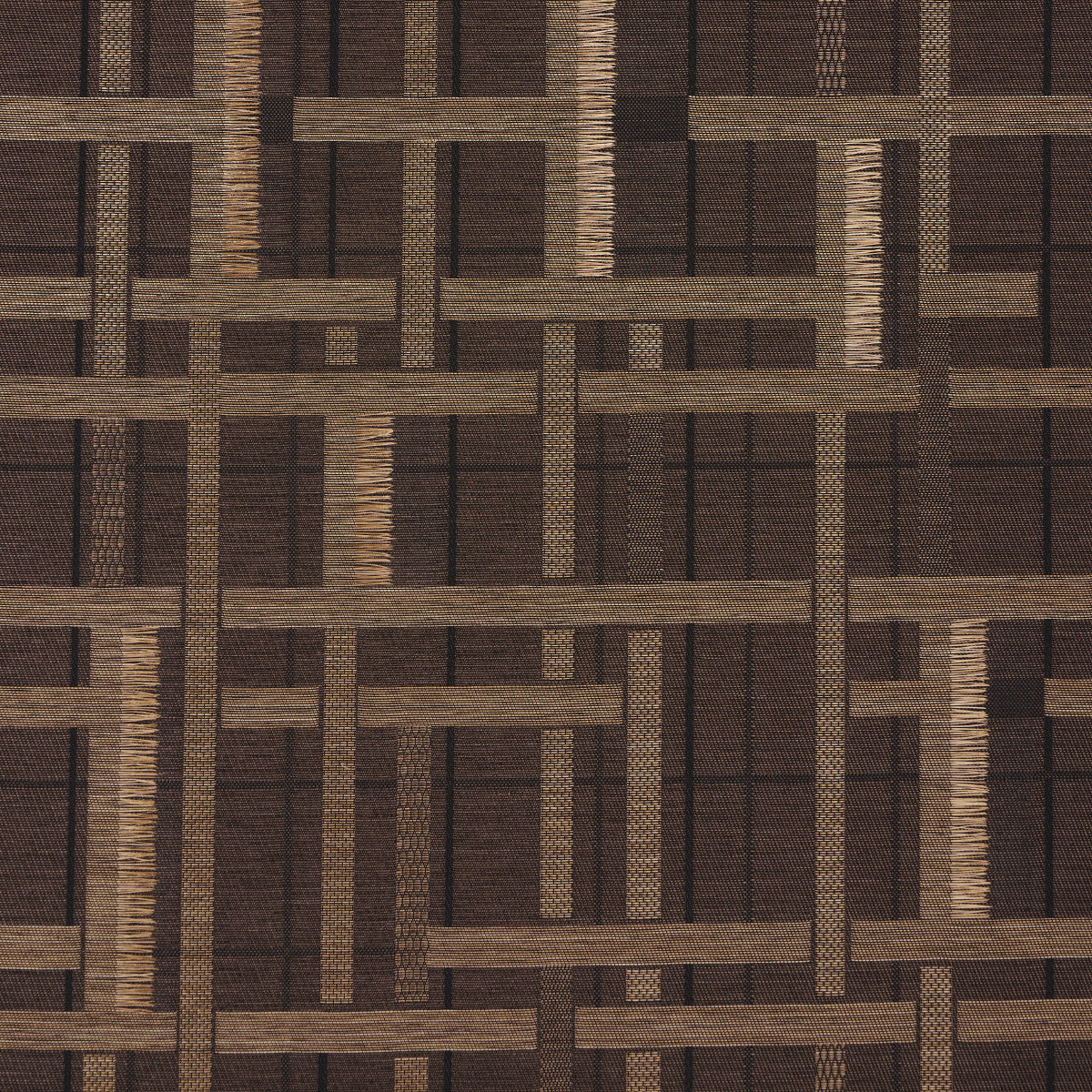 Axel Plaid Wallcovering wallpaper in saddle brown color - pattern number 5015722 - by Schumacher in the Patterson Flynn collection