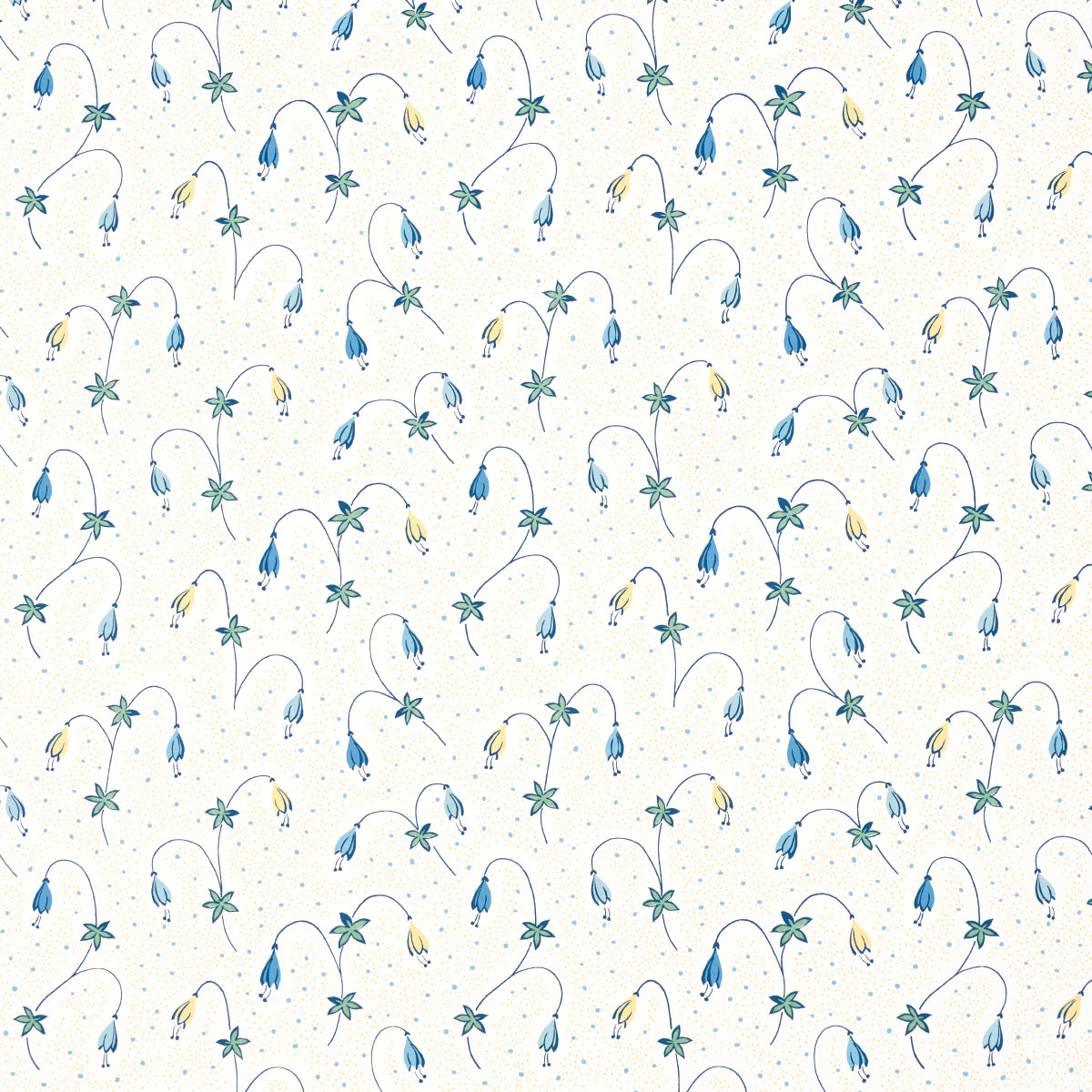 Lolly Floral wallpaper in blues color - pattern number 5015750 - by Schumacher in the Domino Effect collection