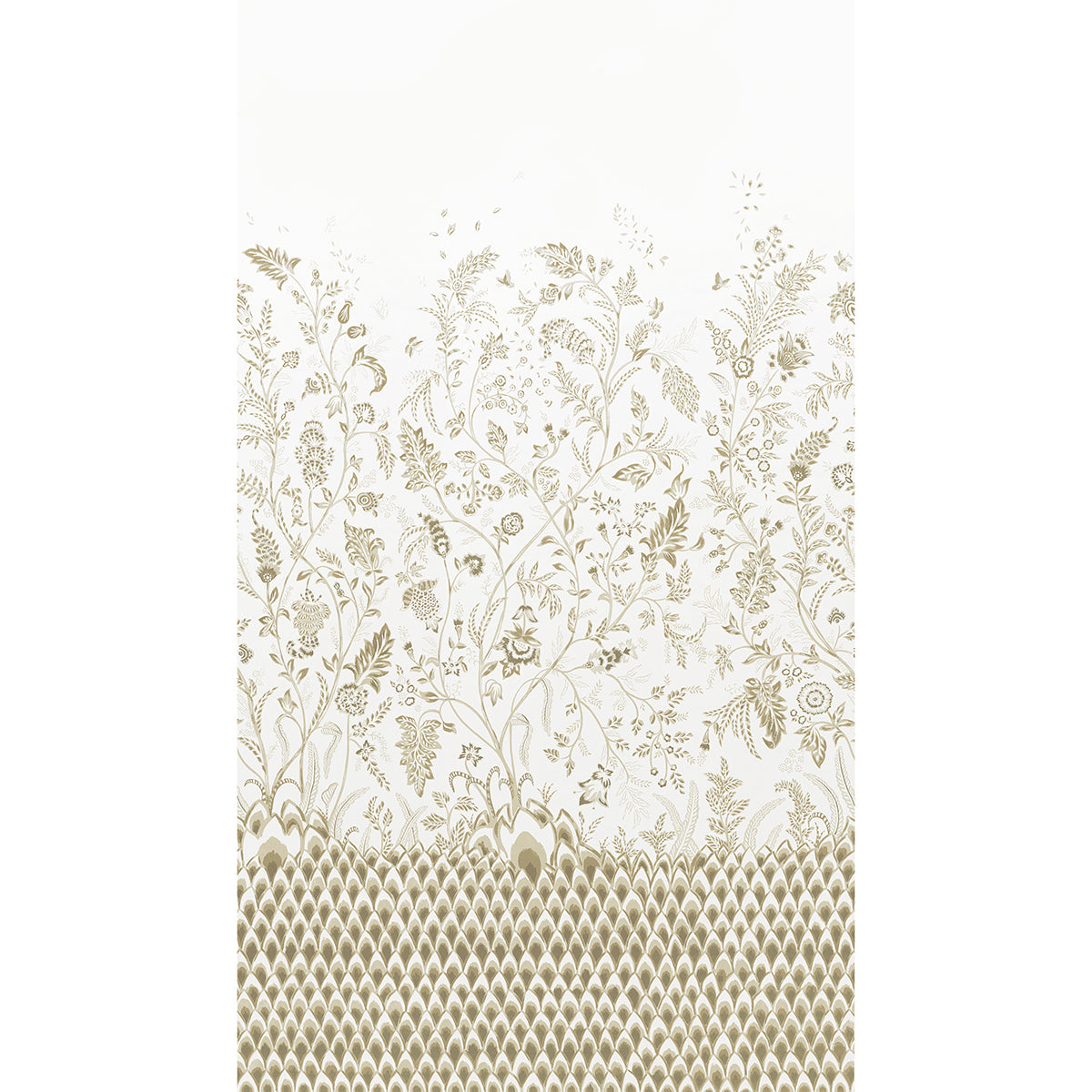 Chinoiserie Grande Panel Set wallpaper in neutral color - pattern number 5015822 - by Schumacher in the Mark D Sikes collection