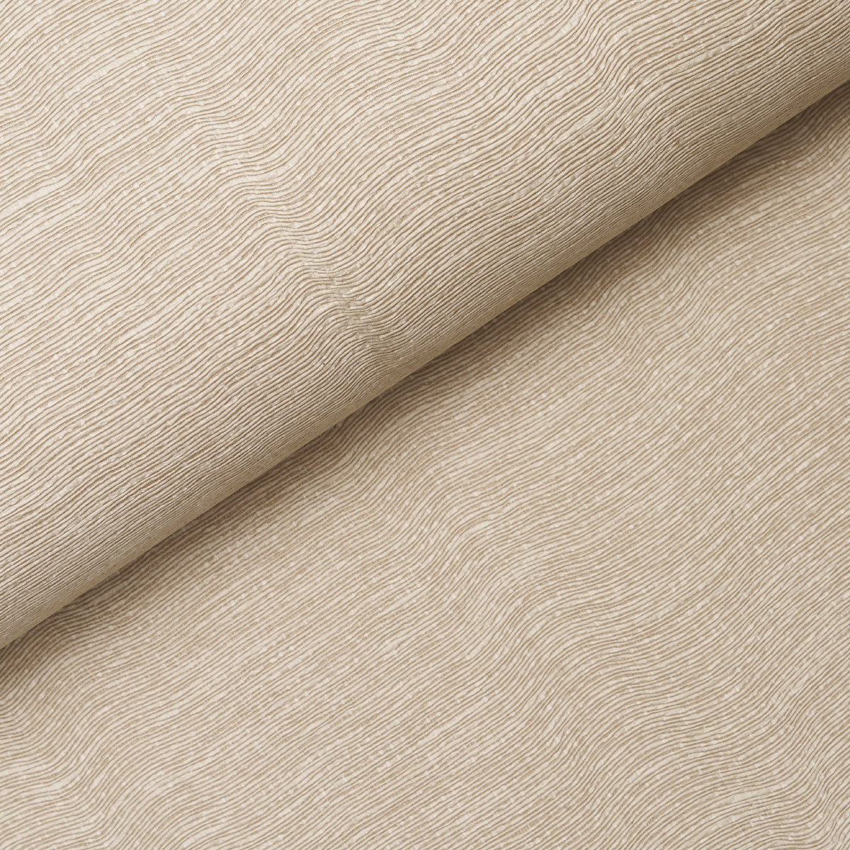Linen Plisse Wallcovering wallpaper in alabaster color - pattern number 5015891 - by Schumacher in the Patterson Flynn collection