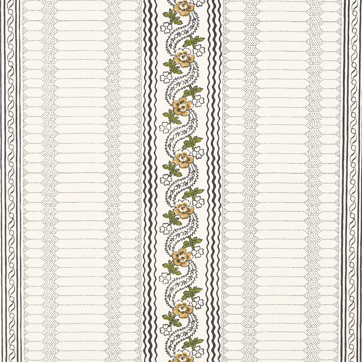 Serena Stripe wallpaper in ochre color - pattern number 5015931 - by Schumacher in the Rita Konig collection
