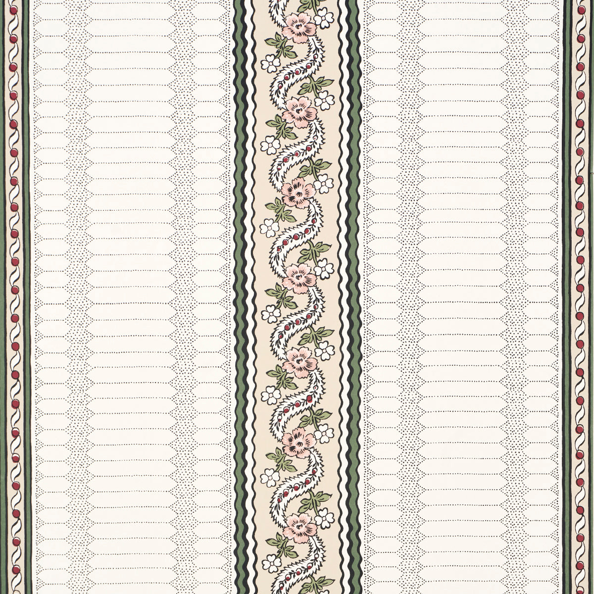 Serena Stripe wallpaper in rose color - pattern number 5015932 - by Schumacher in the Rita Konig collection