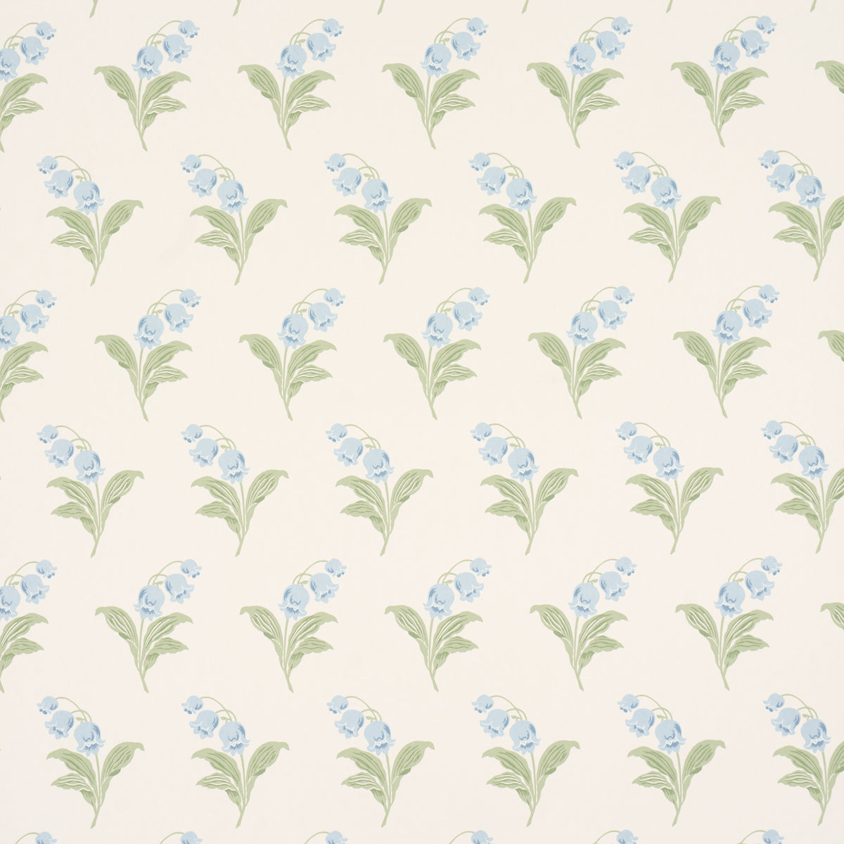 Lily Of The Valley wallpaper in bluebell color - pattern number 5016280 - by Schumacher in the Craft Revival collection