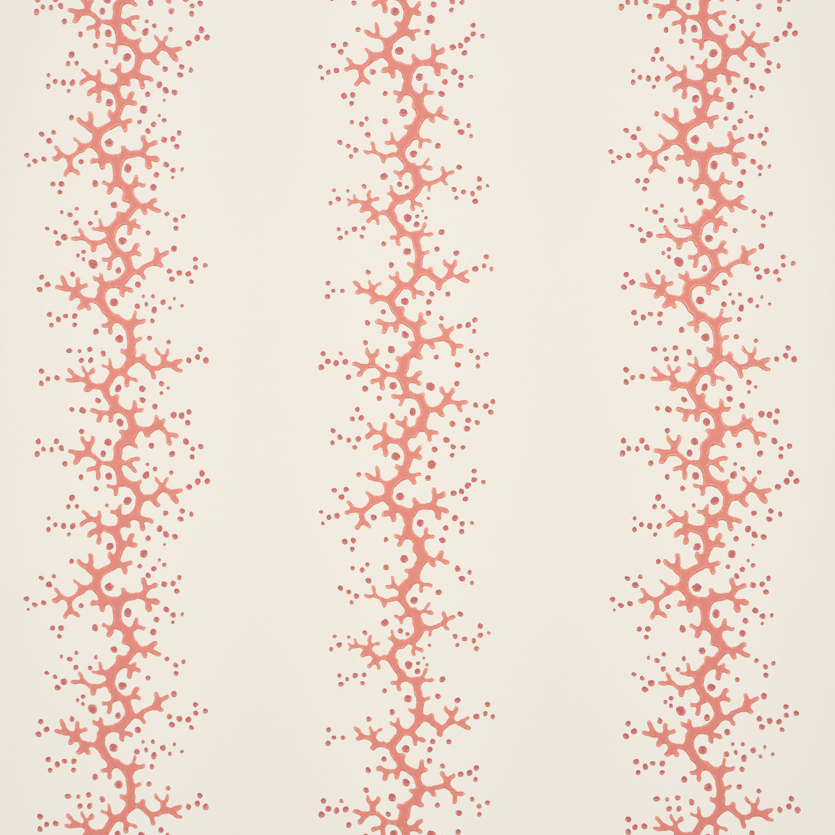 Coral Stripe wallpaper in coral color - pattern number 5016450 - by Schumacher in the Wallflowers II collection