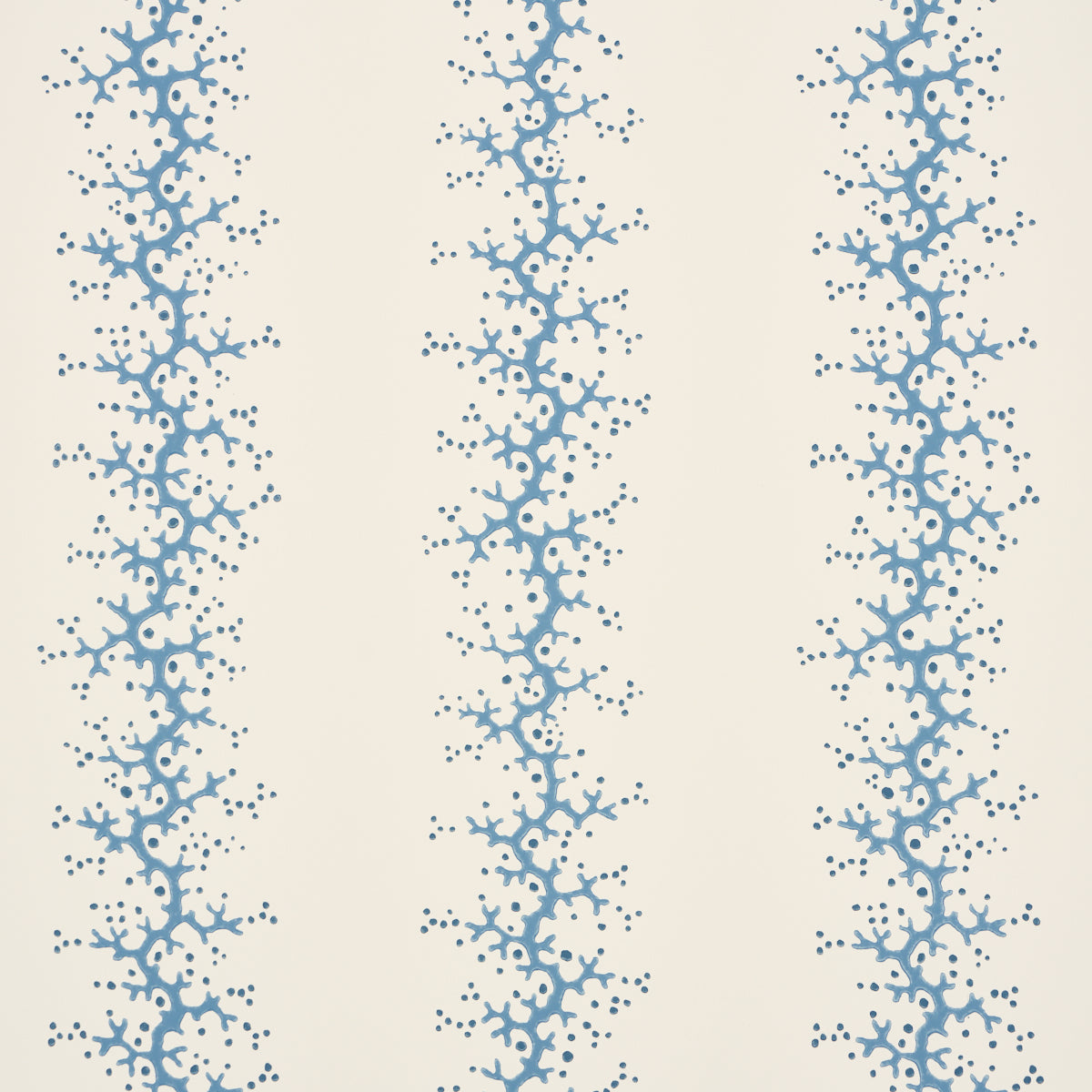 Coral Stripe wallpaper in blue color - pattern number 5016451 - by Schumacher in the Wallflowers II collection