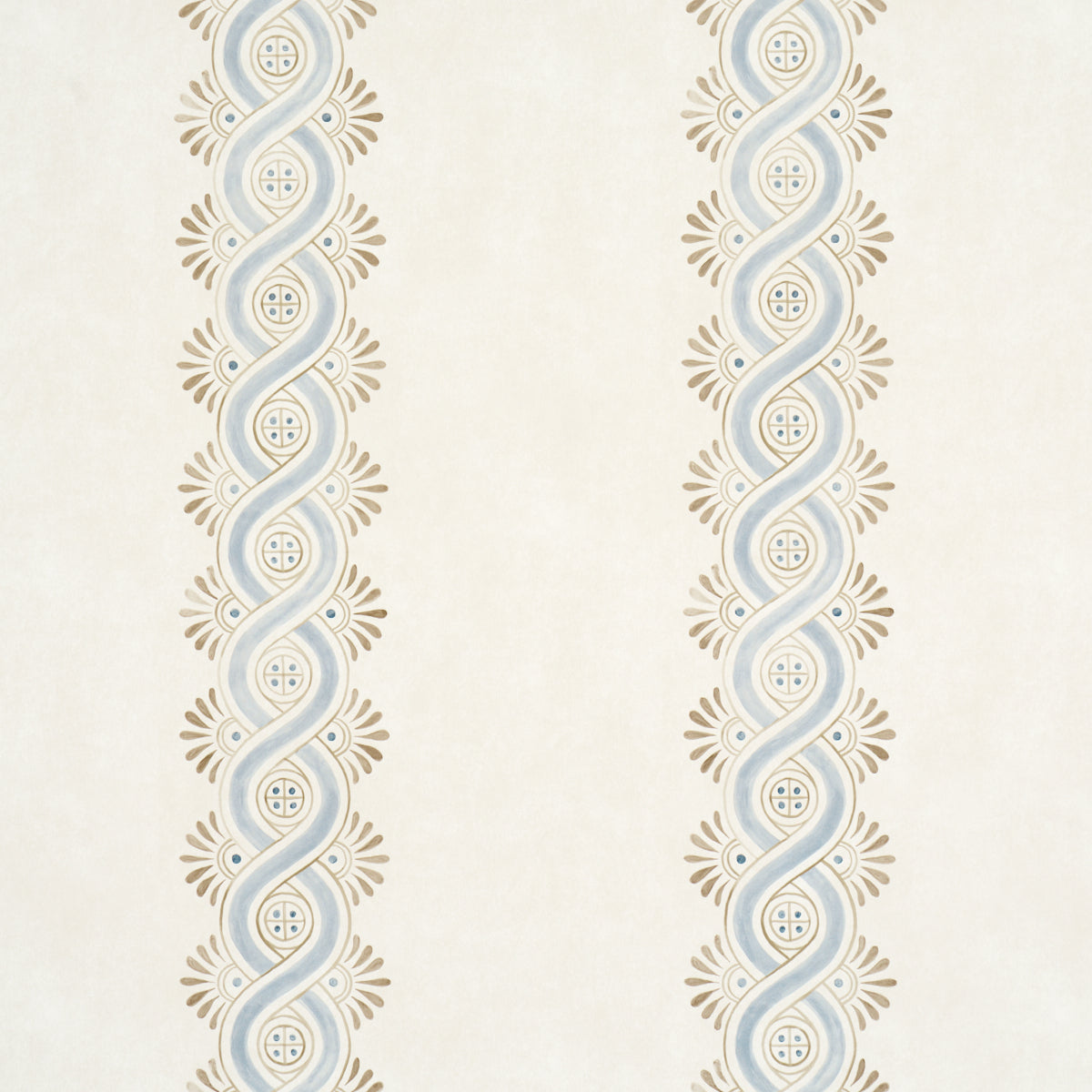 Leonidis Stripe fabric in blue color - pattern number 5016460 - by Schumacher in the Wallflowers II collection