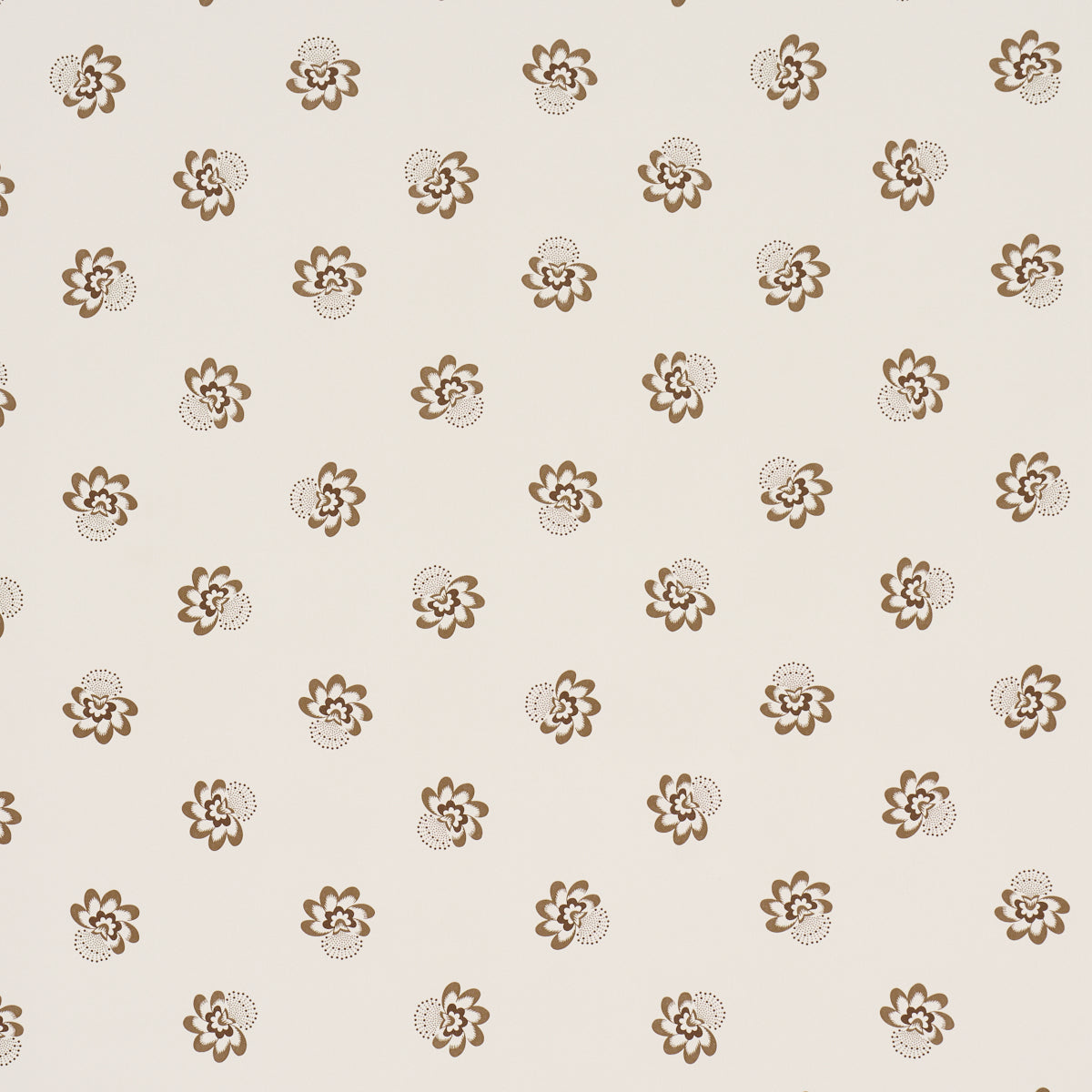 Auclair Floral wallpaper in brown color - pattern number 5016481 - by Schumacher in the Wallflowers II collection