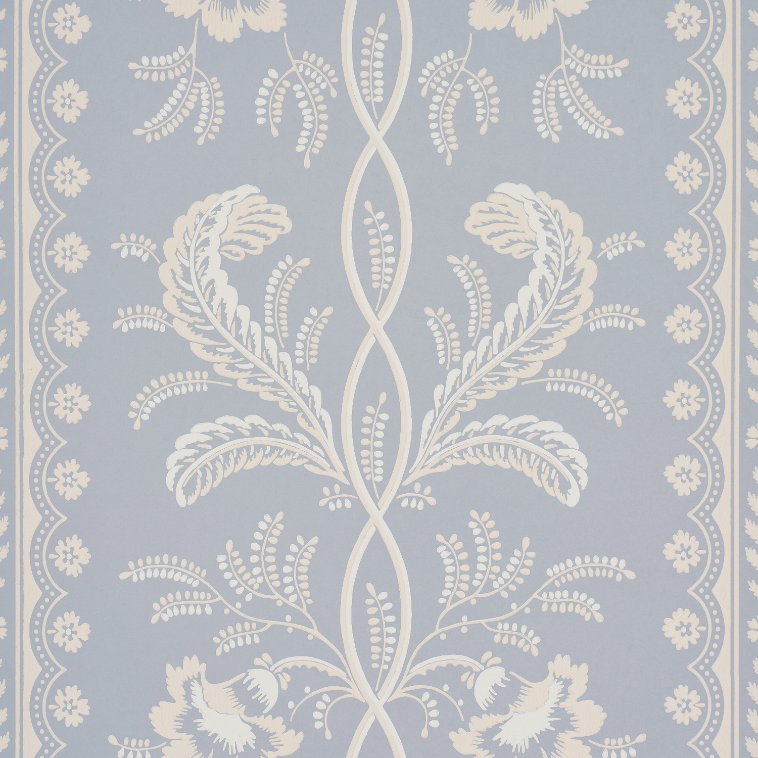 Bell Flowers wallpaper in light blue color - pattern number 5016490 - by Schumacher in the Wallflowers II collection