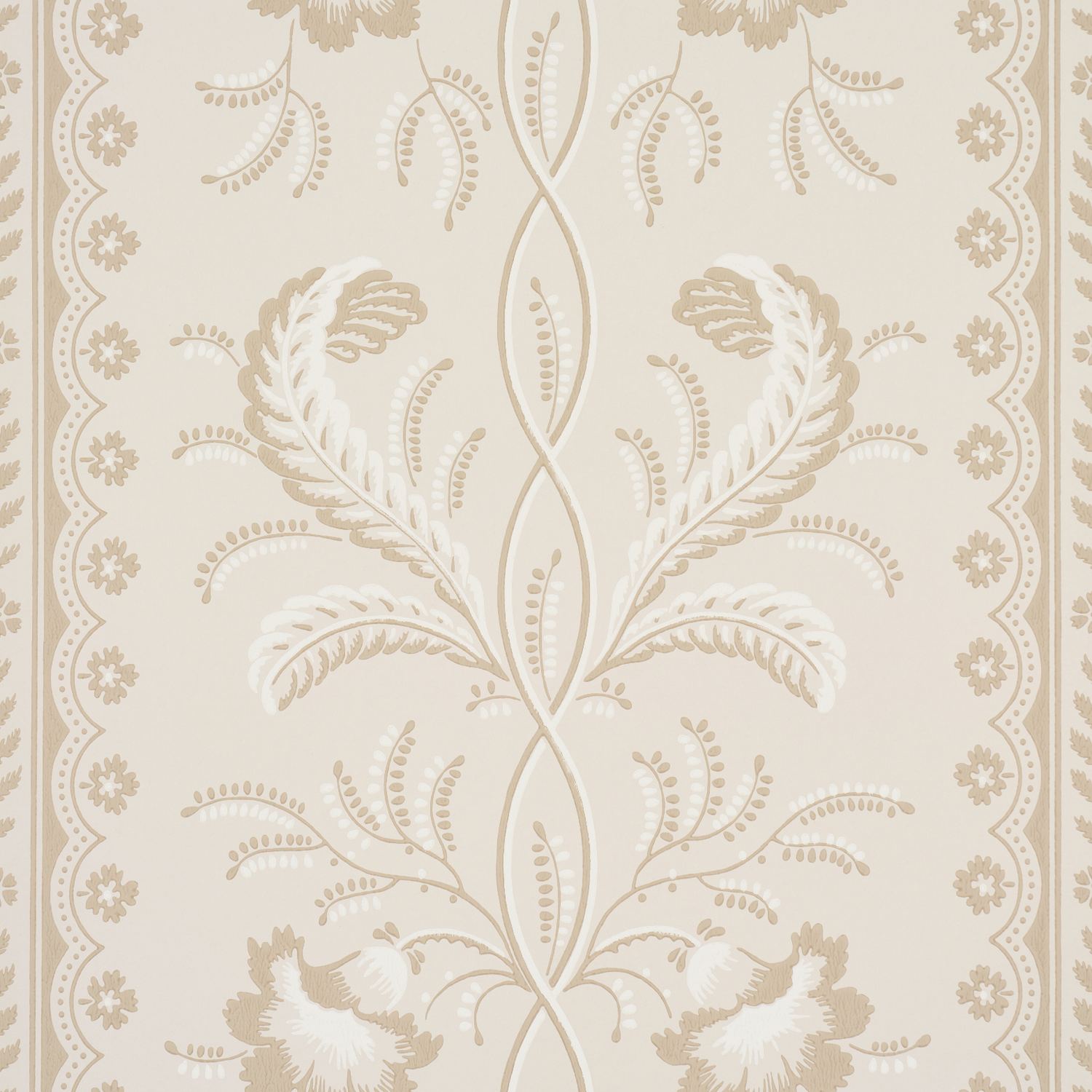 Bell Flowers wallpaper in neutral color - pattern number 5016492 - by Schumacher in the Wallflowers II collection