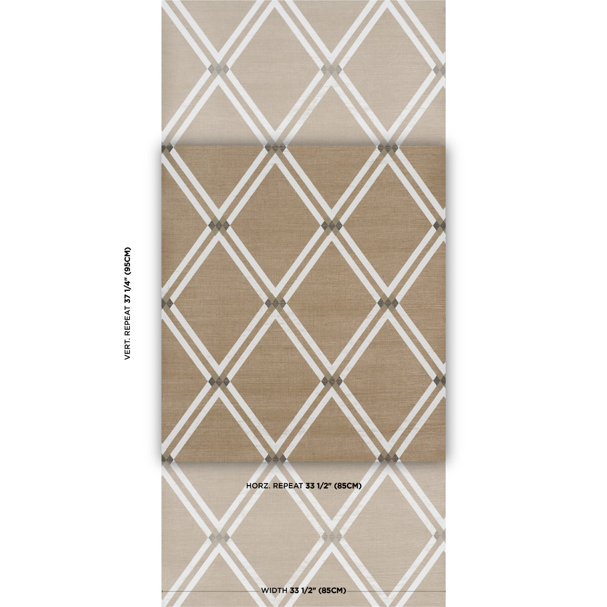 Asolo Sisal Wallpaper in sepia color - pattern number 5016541 - by Schumacher in the Perennial Favorites collection