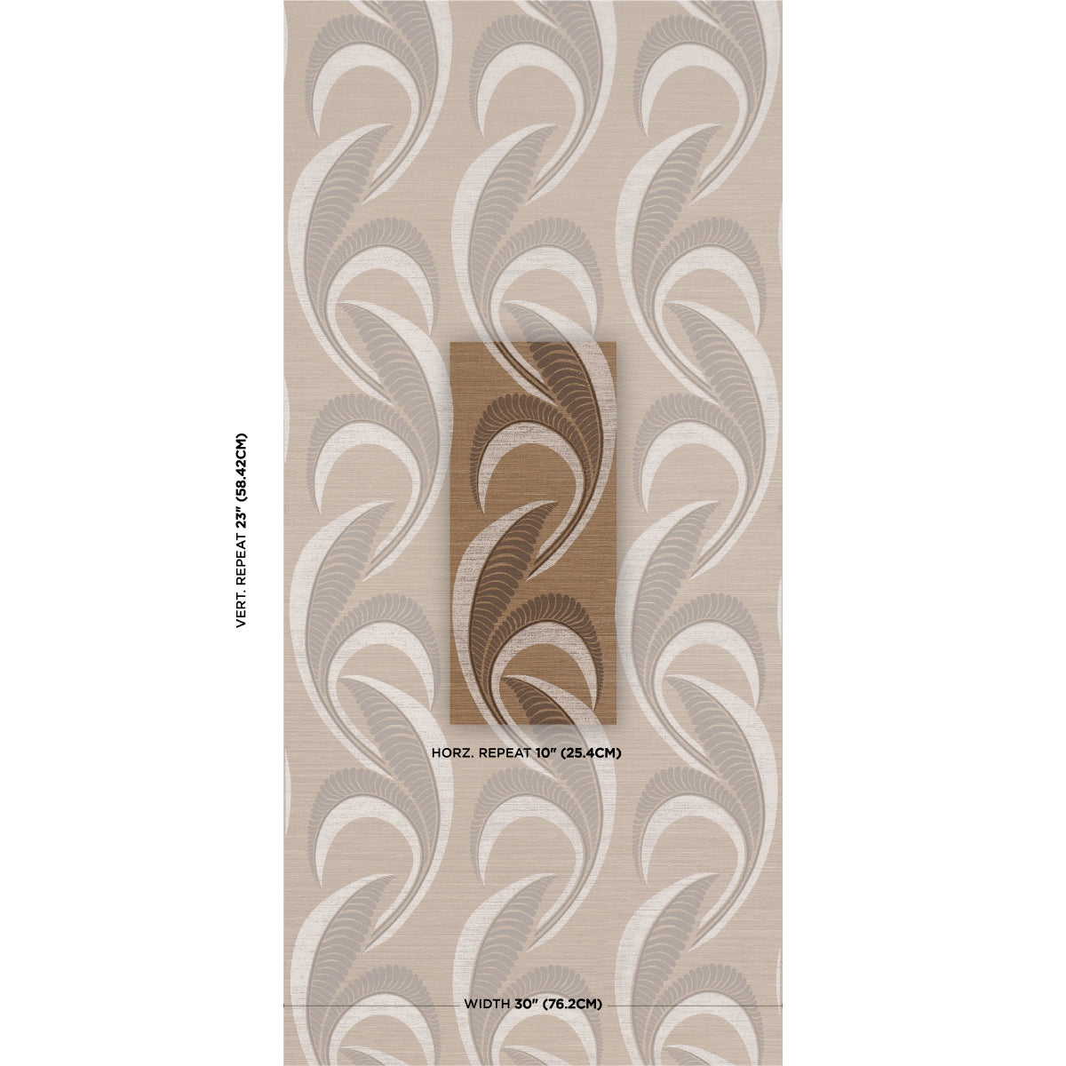 Banana Leaf Sisal Wallpaper in mocha color - pattern number 5016552 - by Schumacher in the Perennial Favorites collection