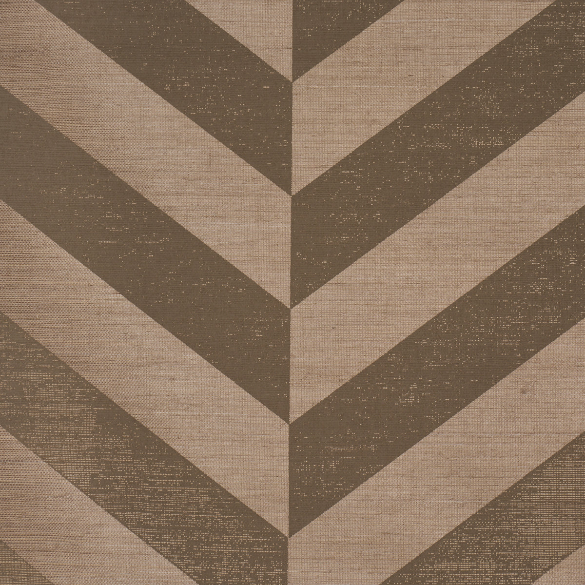 Staggered Chevron Sisal Wallpaper in brown color - pattern number 5016561 - by Schumacher in the Perennial Favorites collection