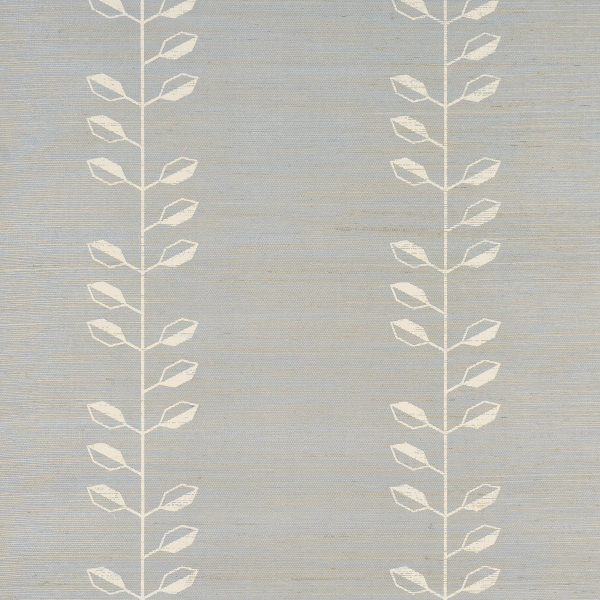 Geo Leaf Sisal wallpaper in mineral and ivory color - pattern number 5016702 - by Schumacher in the Textured and Woven Wallcoverings collection