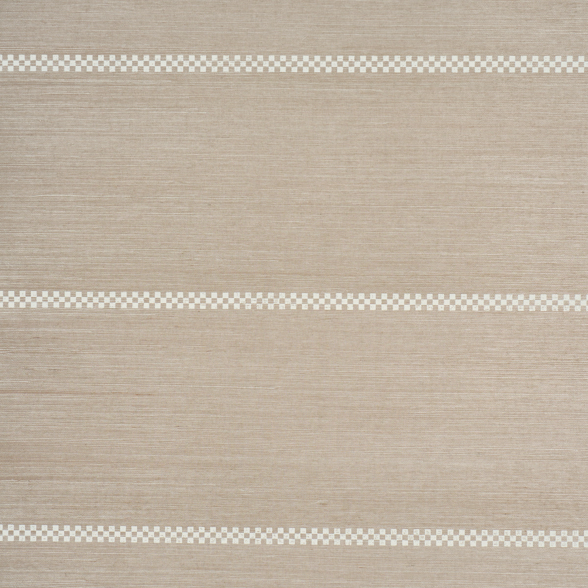 Checkered Stripe Sisal Wallpaper in flax color - pattern number 5016750 - by Schumacher in the Perennial Favorites collection