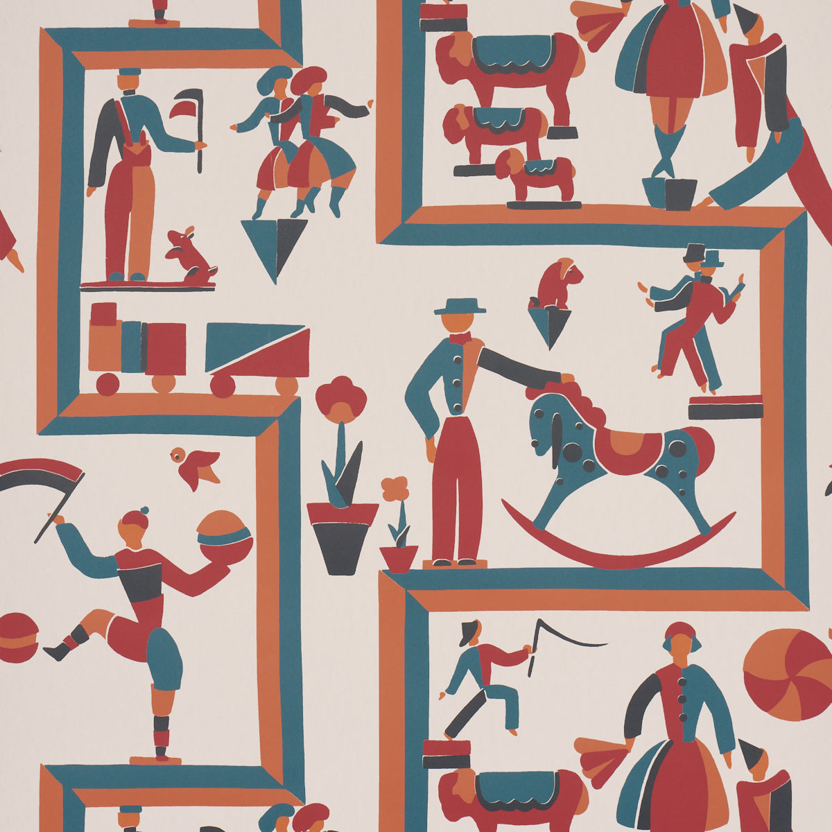 Vally Circus wallpaper in multi color - pattern number 5016790 - by Schumacher in the Cloud Nine collection