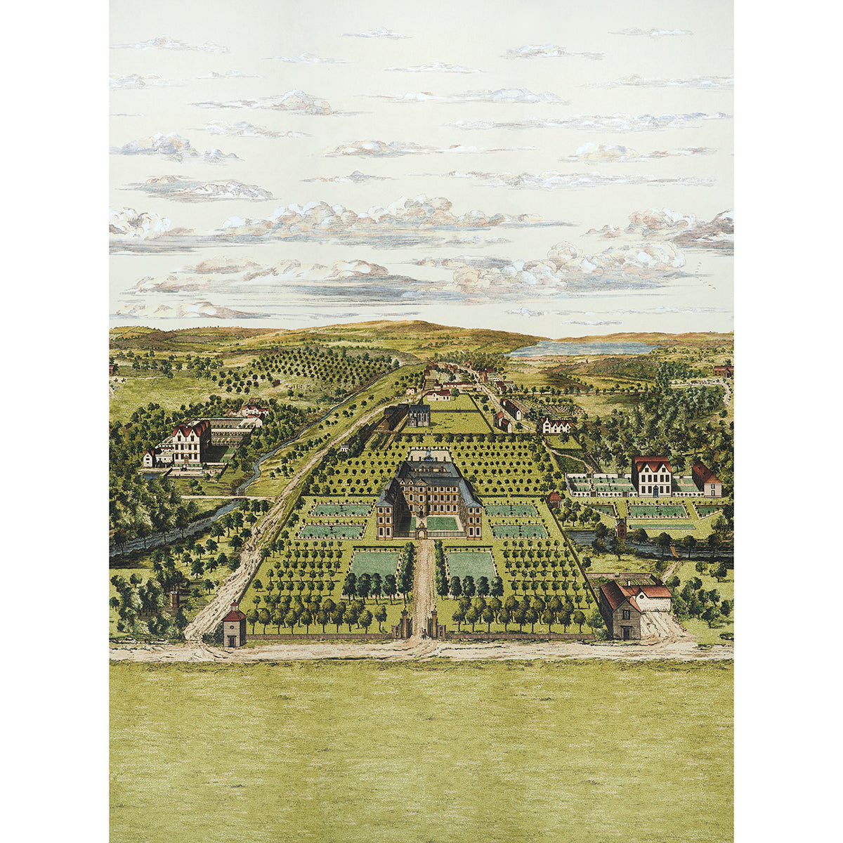 Mr Darcy 3 Panel Set wallpaper in pemberley green color - pattern number 5016810 - by Schumacher in the Johnson Hartig for Libertine collection