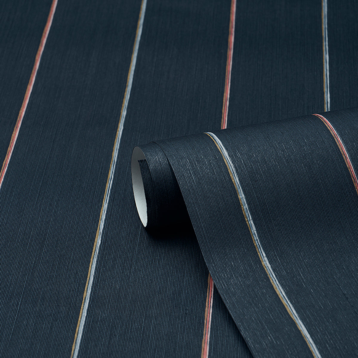 Draper Stripe Wallpaper in surf camp color - pattern number 5016891 - by Schumacher in the Backdrop I collection