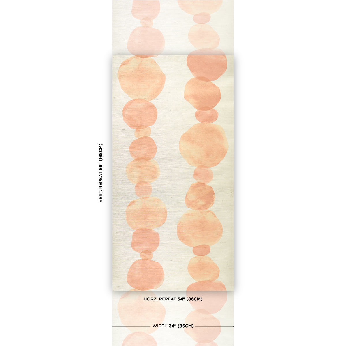 Hyperion Sisal Wallpaper in peach color - pattern number 5016911 - by Schumacher in the Backdrop I collection